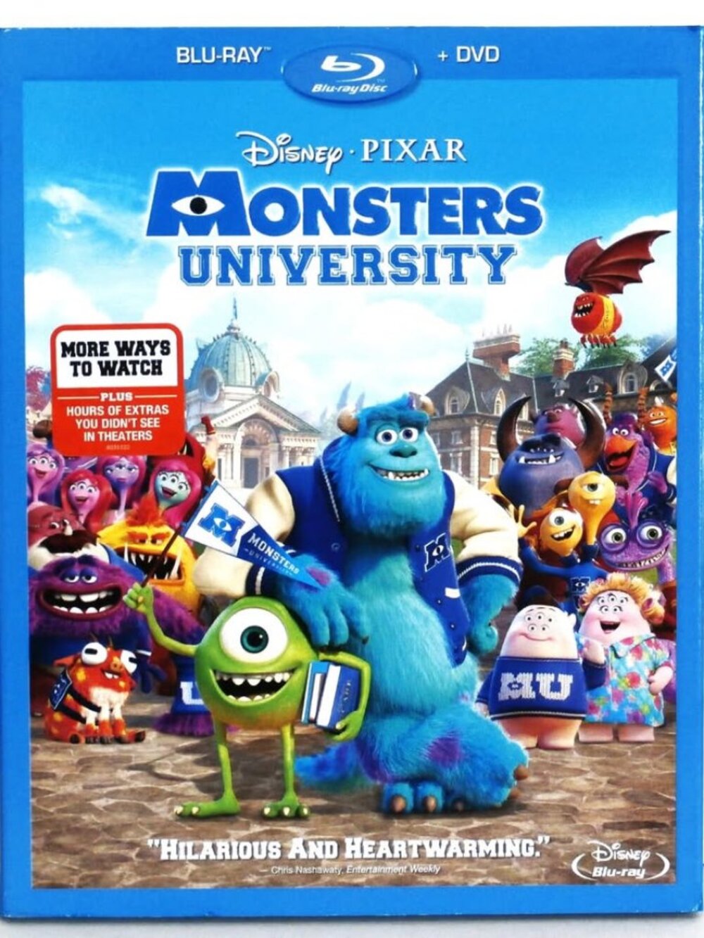 Disney PIXAR Monsters UNIVERSITY Blu-ray + Bonus Blu-ray +DVD  3-Disc Set (2013